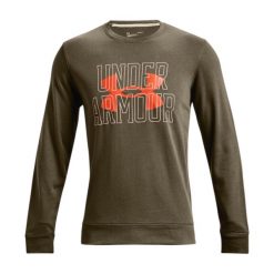 Bluza Męska Rival Terry. Niebieskie bluzy Under Armour, m, bez wzorów, bez kaptura. Za 278.99 zł.