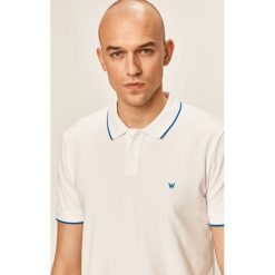 Wrangler - Polo. Białe koszulki polo Wrangler, l, bez wzorów, z dzianiny, bez kołnierzyka, bez ramiączek. W wyprzedaży za 96.99 zł.