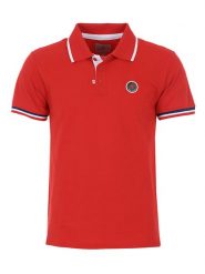 Peak Mountain Koszulka polo "Cody" w kolorze czerwonym rozmiar: XL. Czerwone koszulki polo sportowe Peak Mountain, xl, z aplikacjami, z bawełny, bez kołnierzyka, bez ramiączek. Za 105.38 zł.