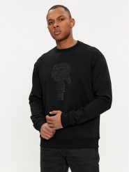 KARL LAGERFELD Bluza 705430 542941 Czarny Regular Fit. Czarne bluzy KARL LAGERFELD, m, bez wzorów, z bawełny, bez kaptura. Za 789.99 zł.