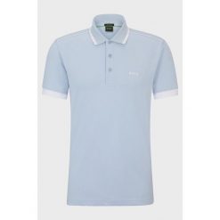 Koszulka Polo męska BOSS Paddy 1 Bright Purple regular fit błękitna. Niebieskie t-shirty sportowe Boss, bez wzorów, bez ramiączek. Za 279.00 zł.