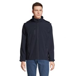 Kurtka Soft Shell Dla Dorosłych Unisex Falcon 3 W 1. Niebieskie kurtki SOL'S, m, bez wzorów, bez kaptura. Za 490.99 zł.
