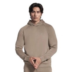 Bluza dresowa sportowa męska Skechcloud Elevate Hoodie. Brązowe bluzy bez kaptura Skechers, m, bez wzorów, z dresówki, bez kaptura. Za 359.99 zł.