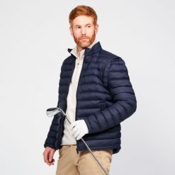 Kurtka do golfa męska Inesis CW900 Heatflex ciepła. Czarne kurtki INESIS, na zimę, l, bez wzorów, z materiału, bez kaptura. Za 149.99 zł.
