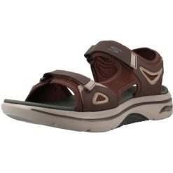 Sandały SKECHERS 229309S Brązowy. Brązowe sandały Skechers, ze skóry, bez zapięcia. Za 336.99 zł.