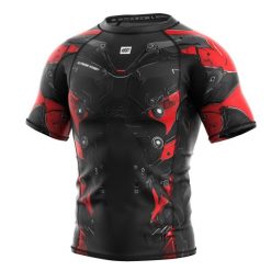 Koszulka Męska Rashguard MMA na Siłownię IRON FORCE. Czerwone bielizna termoaktywna EXTREME HOBBY, m, bez wzorów, z bawełny, bez ramiączek, do biegania. Za 199.00 zł.