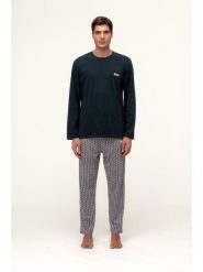 Fila Piżama w kolorze granatowym rozmiar: L. Niebieskie piżamy Fila, l, bez wzorów, bez ramiączek. Za 130.99 zł.