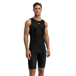 Męskie spodenki rowerowe z szelkami Kolarstwo Siroko SRX Elite. Czarne spodenki rowerowe SIROKO, m, bez wzorów, z elastanu, rowerowe. Za 425.00 zł.
