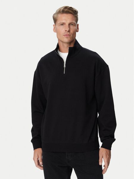 HUGO Bluza Dalizip 50568307 Czarny Regular Fit. Czarne bluzy Hugo, l, bez wzorów, z bawełny, bez kaptura. Za 549.99 zł.