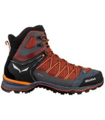 Buty trekkingowe Salewa MS MTN Trainer Lite Mid GTX. Brązowe buty turystyczne Salewa, na zimę, bez wzorów, z gore-texu, bez zapięcia, trekkingowe, gore-tex. Za 843.00 zł.