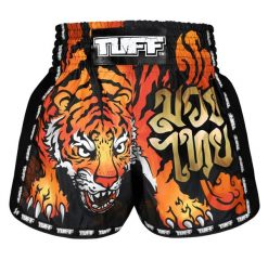 Spodenki treningowe TUFF Black Furious Tiger. Czarne krótkie spodenki sportowe TUFF, m, bez wzorów, z materiału. Za 149.00 zł.