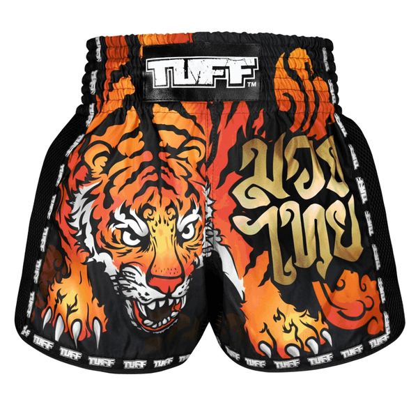 Spodenki treningowe TUFF Black Furious Tiger. Czarne krótkie spodenki sportowe TUFF, m, bez wzorów, z materiału. Za 149.00 zł.