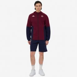 Bluza dresowa z kapturem Union Bordeaux-Bègles 2025/26. Czerwone bluzy z kapturem Kappa, bez wzorów, z dresówki, z kapturem. Za 403.00 zł.