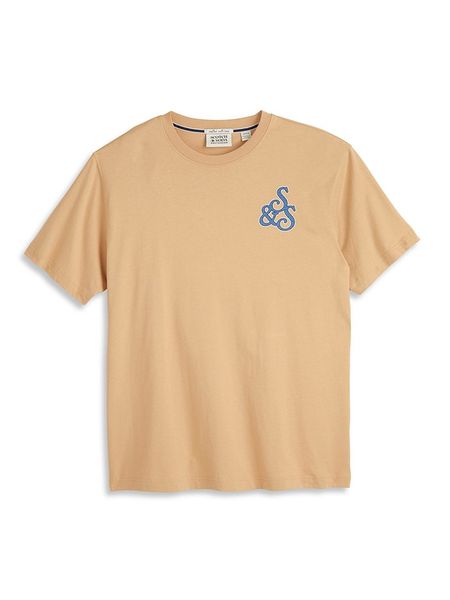 Scotch & Soda Koszulka w kolorze jasnobrązowym rozmiar: S. Brązowe bezrękawniki Scotch & Soda, s, bez wzorów, bez kołnierzyka, bez ramiączek. Za 61.46 zł.