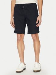 Tommy Hilfiger Szorty materiałowe Harlem MW0MW37804 Granatowy Regular Fit. Niebieskie szorty Tommy Hilfiger, m, bez wzorów, ze lnu. Za 319.99 zł.