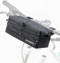 Torba rowerowa na kierownicę ROCKBROS B111 sakwa wodoodporna. Czarne torby na ramię ROCKBROS, bez wzorów, z materiału, na ramię, duże, bez dodatków. Za 64.00 zł.
