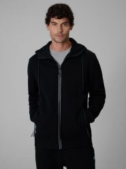 4F Bluza dresowa regular z kapturem męska - czarna S. Czarne bluzy 4F, m, z aplikacjami, z dresówki, z kapturem. Za 269.99 zł.