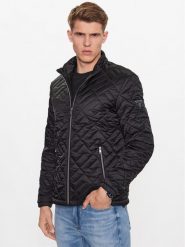 Guess Kurtka puchowa M3YL11 WFHN2 Czarny Regular Fit. Czarne kurtki Guess, m, z aplikacjami, z puchu, bez kaptura. Za 589.99 zł.