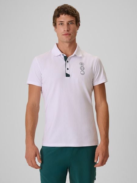 4F Koszulka polo regular męska - biała M. Białe koszulki polo 4F, bez wzorów, z bawełny, bez ramiączek, tenisowe. Za 129.99 zł.