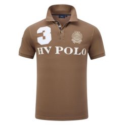 Koszulka polo do jazdy konnej HV Polo Favouritas M. Brązowe koszulki polo HV POLO, m, bez wzorów, bez kołnierzyka, bez ramiączek. W wyprzedaży za 280.30 zł.