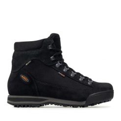 Trekkingi Aku. Czarne botki sznurowane Aku, bez wzorów, z gore-texu, bez obcasa, bez zapięcia. Za 659.99 zł.