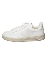 Veja Skórzane sneakersy "V 12" w kolorze białym rozmiar: 44. Białe buty sportowe casual Veja, bez wzorów, bez zapięcia. Za 434.07 zł.