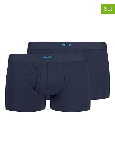 Skiny Bokserki (2 pary) w kolorze granatowym rozmiar: XXL. Niebieskie bokserki Skiny, xxl, bez wzorów. Za 52.42 zł.
