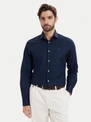 Tommy Hilfiger Koszula Dobby MW0MW43747 Granatowy Regular Fit. Niebieskie koszule Tommy Hilfiger, m, bez wzorów, z bawełny, bez kołnierzyka, bez ramiączek. Za 329.99 zł.