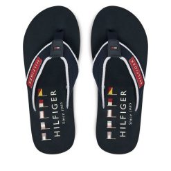 Japonki Tommy Hilfiger. Niebieskie japonki Tommy Hilfiger, bez wzorów. Za 109.99 zł.