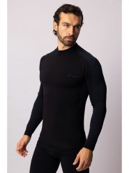 Spaio Koszulka termiczna "Fierce" w kolorze czarnym rozmiar: M. Czarne t-shirty sportowe Spaio, bez wzorów, z materiału, bez ramiączek, outdoorowe. Za 192.33 zł.