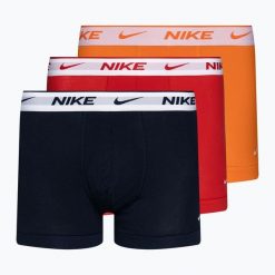 Bokserki męskie Nike Everyday Cotton Stretch Trunk 3 pary. Brązowe bokserki Nike, m, bez wzorów, z bawełny. Za 129.99 zł.