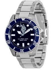 U.S. Polo Assn. Zegarek kwarcowy w kolorze srebrno-granatowym rozmiar: onesize. Szare, analogowe zegarki U.S. Polo Assn., ze stali. Za 499.45 zł.