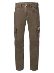 Timezone Bojówki "Roger" w kolorze khaki rozmiar: W38/L34. Brązowe joggery i bojówki Timezone, l, z aplikacjami. Za 92.86 zł.
