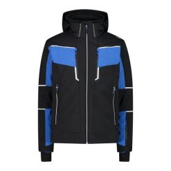 Kurtka narciarska softshell CMP. Czarne kurtki softshell CMP, na zimę, m, bez wzorów, z softshellu, bez kaptura. W wyprzedaży za 733.50 zł.