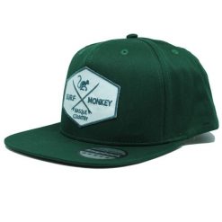 Czapka Trucker – Płaski daszek – Snapback / Dorośli (Butelkowa zieleń). Zielone czapki z daszkiem SURF MONKEY, bez wzorów, z bawełny. Za 139.95 zł.