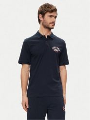 Jack & Jones Polo Logo 12246692 Granatowy Standard Fit. Niebieskie koszulki polo sportowe Jack & Jones, m, bez wzorów, z bawełny, bez kołnierzyka, bez ramiączek. Za 59.99 zł.