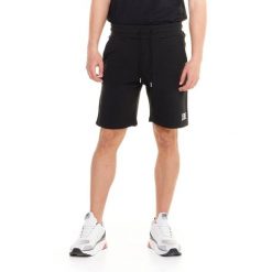 Bluza z bawełna z kieszenie na siłownia na czas wolny. Czarne szorty LEONE 1947 APPAREL, bez wzorów, z bawełny, sportowe. W wyprzedaży za 95.23 zł.