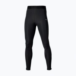 Legginsy do biegania męskie Mizuno Core Impulse Long. Czarne legginsy długie sportowe Mizuno, m, bez wzorów, do biegania. Za 149.99 zł.
