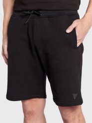 Guess Szorty sportowe Z2YD04 K9V31 Czarny Regular Fit. Czarne krótkie spodenki sportowe Guess, m, z aplikacjami, z bawełny. Za 249.99 zł.