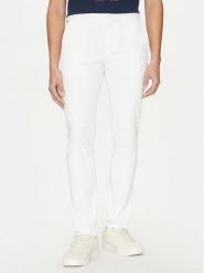 Tommy Hilfiger Chinosy Bleecker MW0MW26619 Biały Slim Fit. Białe eleganckie spodnie Tommy Hilfiger, m, z bawełny. Za 299.99 zł.