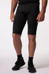 Męskie Legginsy sportowe FLEXNAMIC® fitness kieszeń na smartfon. Czarne legginsy długie sportowe JAY-PI, m, bez wzorów, z elastanu, na fitness i siłownię. Za 143.99 zł.