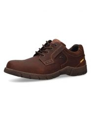 Camel Active Skórzane trzewiki w kolorze jasnobrązowym rozmiar: 45. Brązowe botki sznurowane Camel Active, bez wzorów, bez obcasa, bez zapięcia. Za 289.88 zł.