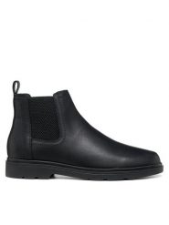 Geox Sztyblety U Spherica Ec1 B U66CJA 00047 C9999 Czarny. Czarne botki sznurowane Geox, bez wzorów, ze skóry, bez obcasa, bez zapięcia. Za 639.99 zł.