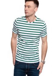 MĘSKI T-SHIRT MUSTANG ALEX C Y/D STRIPES 1009045 11572. T-shirty Mustang, m, bez wzorów, bez kołnierzyka, bez ramiączek. W wyprzedaży za 39.99 zł.
