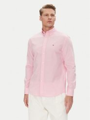 Tommy Hilfiger Koszula MW0MW37550 Różowy Regular Fit. Czerwone koszule Tommy Hilfiger, m, bez wzorów, z bawełny, bez kołnierzyka, bez ramiączek. Za 279.99 zł.