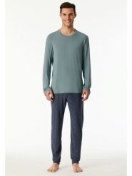 Schiesser Piżama w kolorze turkusowo-granatowym rozmiar: 56. Niebieskie piżamy Schiesser, bez wzorów, bez ramiączek. Za 195.99 zł.