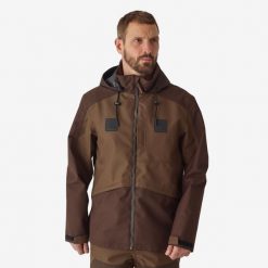 Kurtka Solognac 500 Renfort. Brązowe kurtki SOLOGNAC, na lato, xl, bez wzorów, z poliesteru, bez kaptura. Za 349.99 zł.