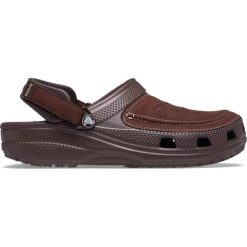 Klapki sandały męskie Crocs YUKON VISTA II. Brązowe sandały Crocs, bez zapięcia. Za 339.99 zł.