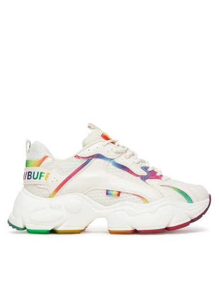 Buffalo Sneakersy 1410125 Biały. Białe buty sportowe casual Buffalo, bez wzorów, ze skóry, bez zapięcia. Za 443.99 zł.