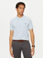 U.S. Polo Assn. Polo MUP3312 Błękitny Regular Fit. Niebieskie koszulki polo U.S. Polo Assn., m, bez wzorów, z bawełny, bez kołnierzyka, bez ramiączek. Za 139.99 zł.